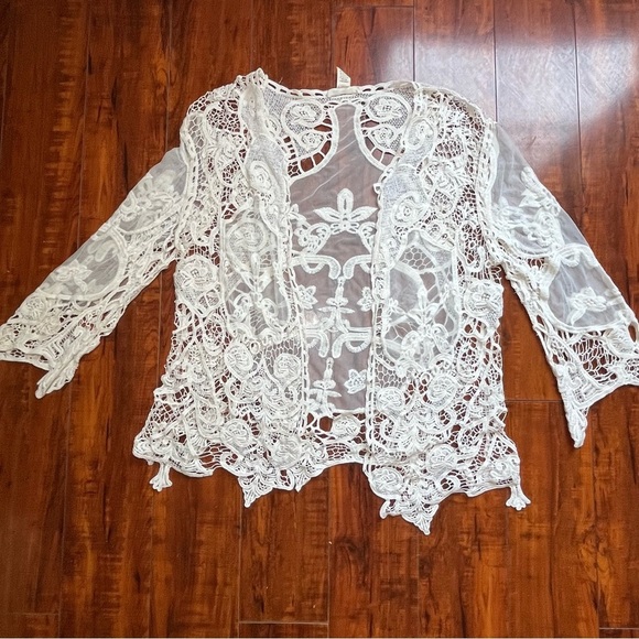 Open front lace Cardigan Indigo Thread Co, Size S/M - Picture 8 of 9